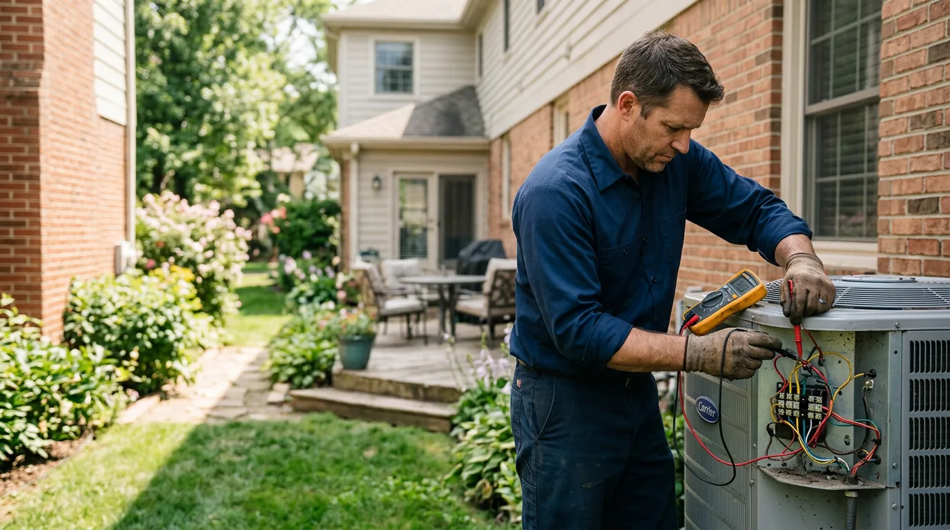 HVAC technician working near Foster, WV